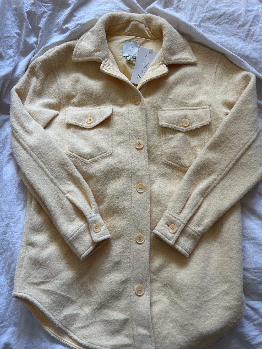 Joie Light Yellow Shirt Jacket